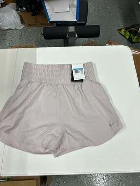 Nike Women's One Dri-FIT Ultra High-Waisted Brief-Lined Shorts in Platinum Viole